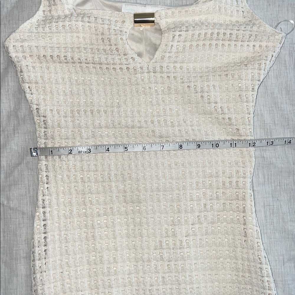 ZARA‎ CROCHET KNIT LONG MAXI DRESS EUC Cream Off White Sz XS - Picture 7 of 9
